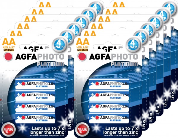 Pile alcaline Agfaphoto, mignon, AA, LR06, carton 1,5 V (paquet de 48)
