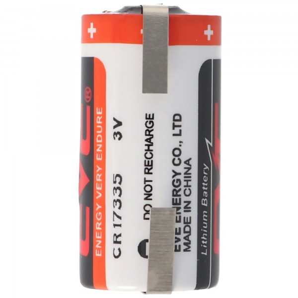 EVE CR17335 Pile au lithium 3V avec cosses à souder ou palette de soudage sélectionnable