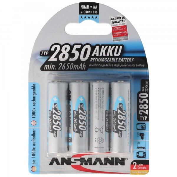 Batterie Photo Ansmann NiMH 1,2 V AA 2850mAh 5030862