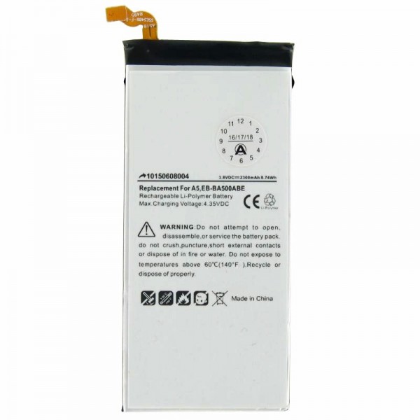 Batterie pour Samsung Galaxy A5, EB-BA500ABE 3,8 volts 2300mAh, avec outils