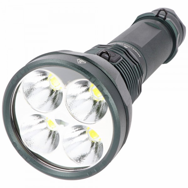 Lampe de poche à LED de 11 600 lumens, la lampe de poche à LED idéale pour la chasse et les loisirs avec une portée lumineuse allant jusqu'à 525 mètres