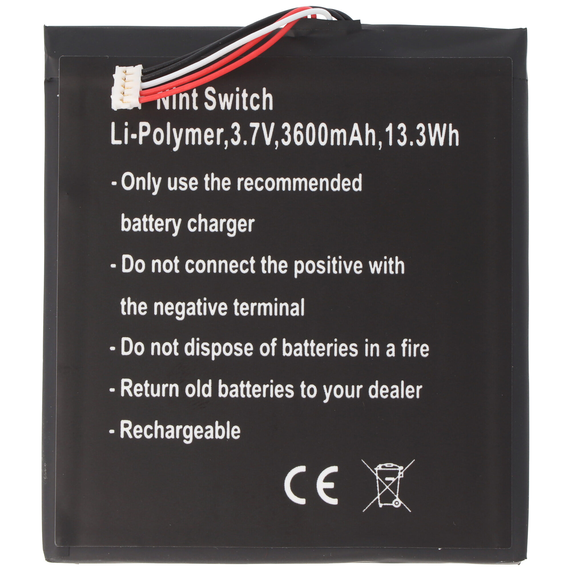 Batterie pour Nintendo Switch, Li-Polymer, 3.7V, 3600mAh, 13.3Wh