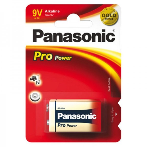 Panasonic PowerMax3, 9Volt, 6LR61, 522, GP1604A, 6LF22 1 pack
