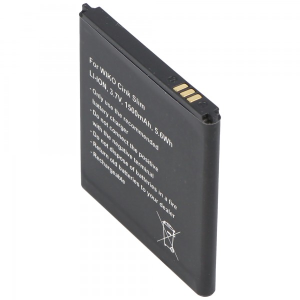 AccuCell batterie adaptée pour la batterie de téléphone portable Wiko Cink Slim