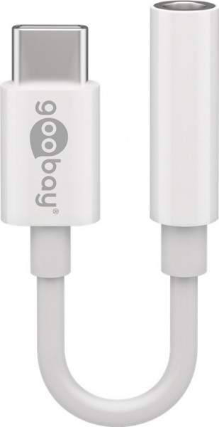 Adaptateur pour casque Câble adaptateur audio (passif), prise USB-C vers prise 3,5 mm blanc