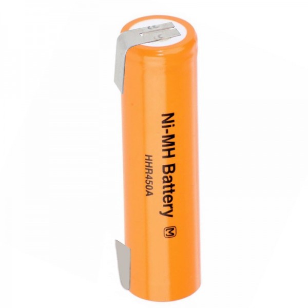 Batterie Panasonic HHR-450A NIMH 4 / 3A 1,2 Volt 4500mAh avec cosse à souder en forme de U