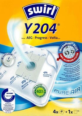 Sac aspirateur Swirl Y204 MicroPor Plus pour aspirateurs AEG, Progress et Volta