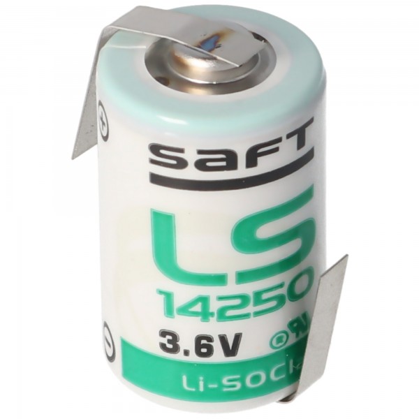 SAFT LS14250CNR Batterie au lithium, Taille 1/2 AA, drapeaux à souder en forme de Z