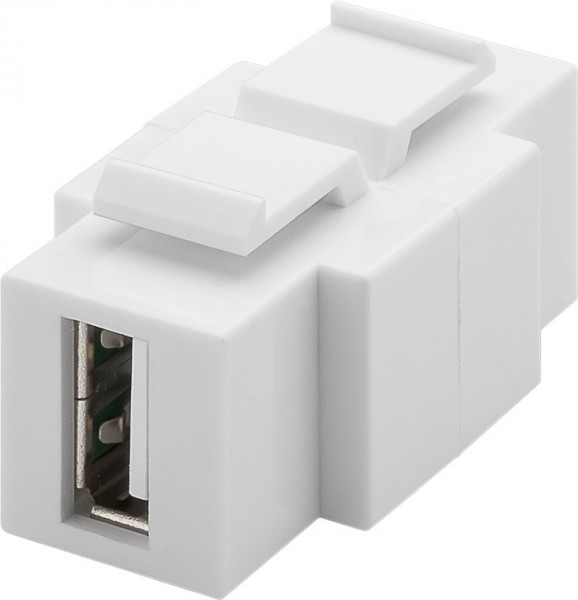 Goobay Keystone Module USB, peut être installé des deux côtés - 16,9 mm de large, prise USB 2.0 (type A)