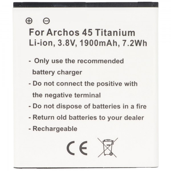 Batterie compatible avec la batterie Archos 45 Titanium AC45TI
