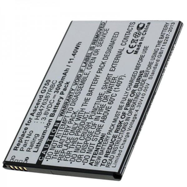 Batterie pour Huawei Ascend G750 batterie G750-T00, B199, Glory 4, Honor 3X