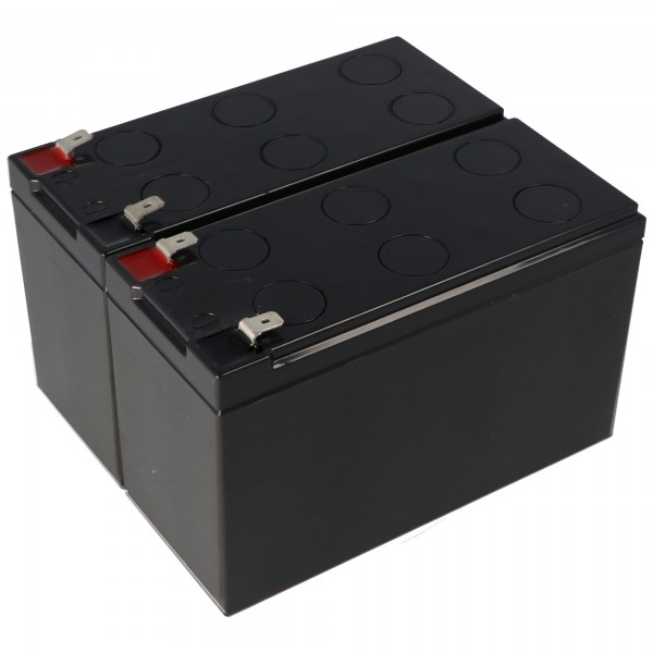Batterie adaptéee au pack de batteries APC APC-RBC22 pour auto-assemblage 2x CSB-GP1272F2 batterie plomb AGM 12 volts 7.2Ah, 151x65x100mm 6.3mm