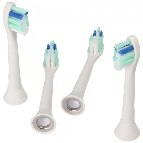 Pack de 4 têtes de brosse à dents de rechange Gum Care Cleaning Brush pour brosses à dents électriques de Philips, adaptées par exemple à la série Philips HX3 HX6 HX8 HX9