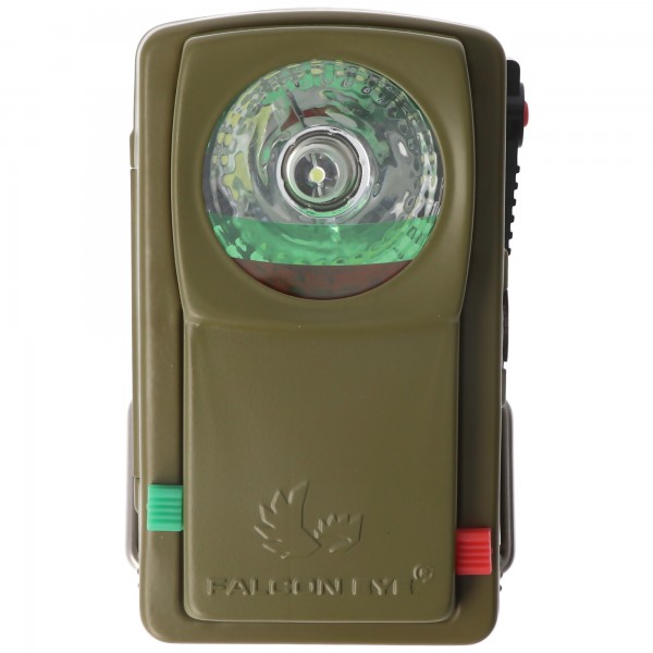 Lampe de poche BW Signal avec disques filtrants supplémentaires rouge, vert, boîtier uniquement disponible en vert, rouge ou bleu, sans pile