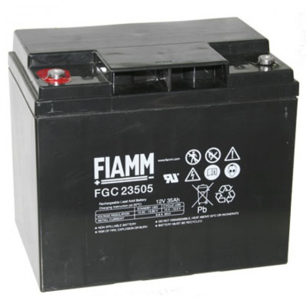 Fiamm FGC23505 Batterie au plomb cyclique avec connexion vissée M5 12V, 35000mAh