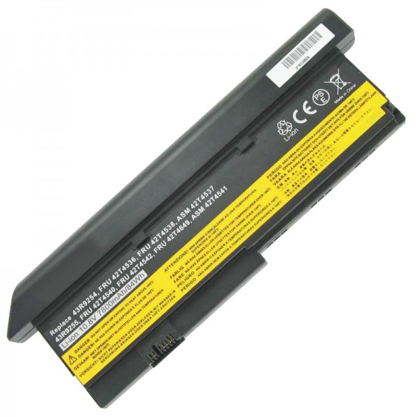 Batterie pour Lenovo ThinkPad X200, 42T5434, 42R4536 10.8 Volt 7800mAh