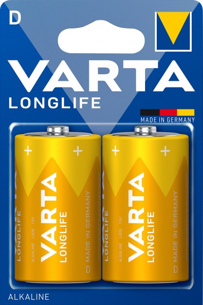 Blister de 6 piles + 2 gratuites VARTA LR03 - AA - Longlife - Alcaline -  1.5V