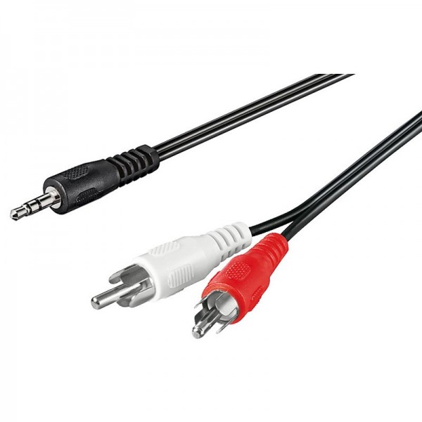 Câble audio-vidéo Prise stéréo 1,5 m, 3,5 mm> 2 x prise RCA
