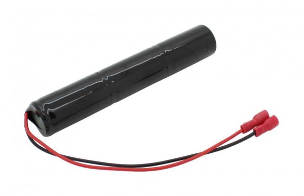 Batterie lumière de secours NiMH 3.6V 4000mAh L1x3 Baby C avec câble et prises faston -4.8mm / + 6.3mm remplace la batterie 3.6V