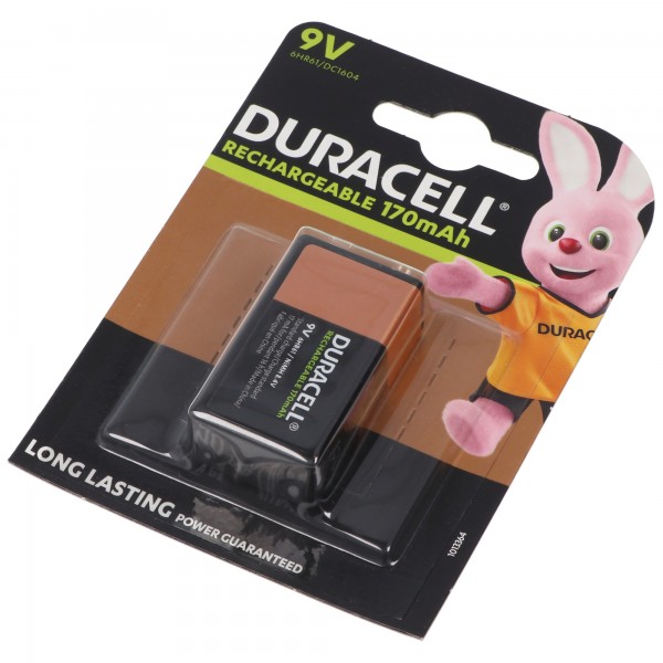 Batterie 9 volts NiMH Duracell Supreme 170mAh