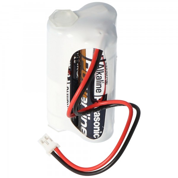 Batterie de remplacement pour batterie SAG 38450901 4,5 volts pour batterie Schulte Schlagbaum LR06 F2 + 1 avec câble et prise