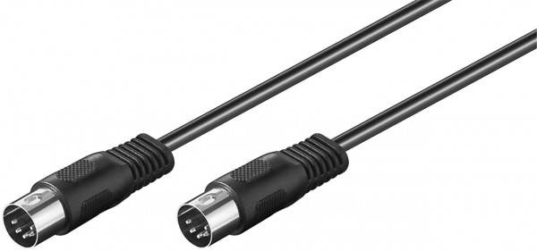 Câble de raccordement audio Goobay DIN, blindé - Fiche DIN 180° (5 broches) > Fiche DIN 180° (5 broches)
