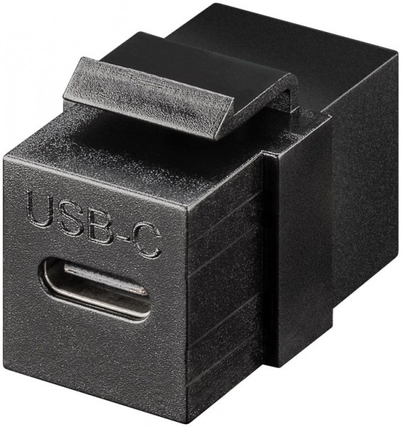 Connecteur USB-C™ du module Goobay Keystone, USB 3.2 Gen 2 (10 Gbit/s), noir - Prise USB-C™ > Prise USB-C™