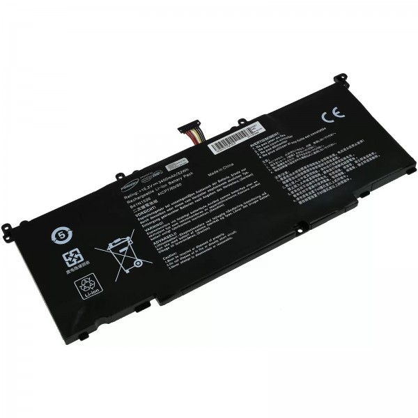 Batterie adaptée pour ordinateur portable gamer Asus ROG GL502, FX502, type B41N1526 et autres - 15,2V - 3400 mAh
