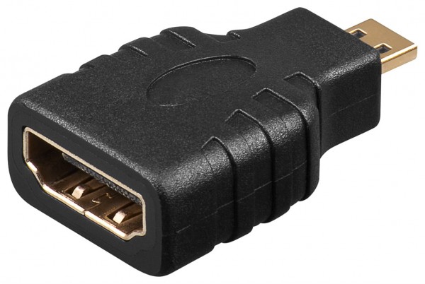 Adaptateur Goobay HDMI™, plaqué or - prise HDMI™ (type A) > micro-fiche HDMI™ (type D)