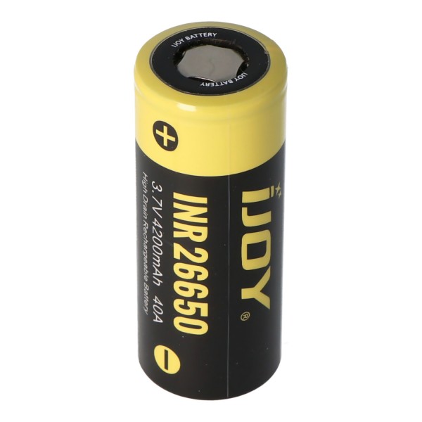 iJoy INR26650 avec batterie Li-ion de 4200mAh, 3,6V à 3,7V High Drain sans électronique de protection