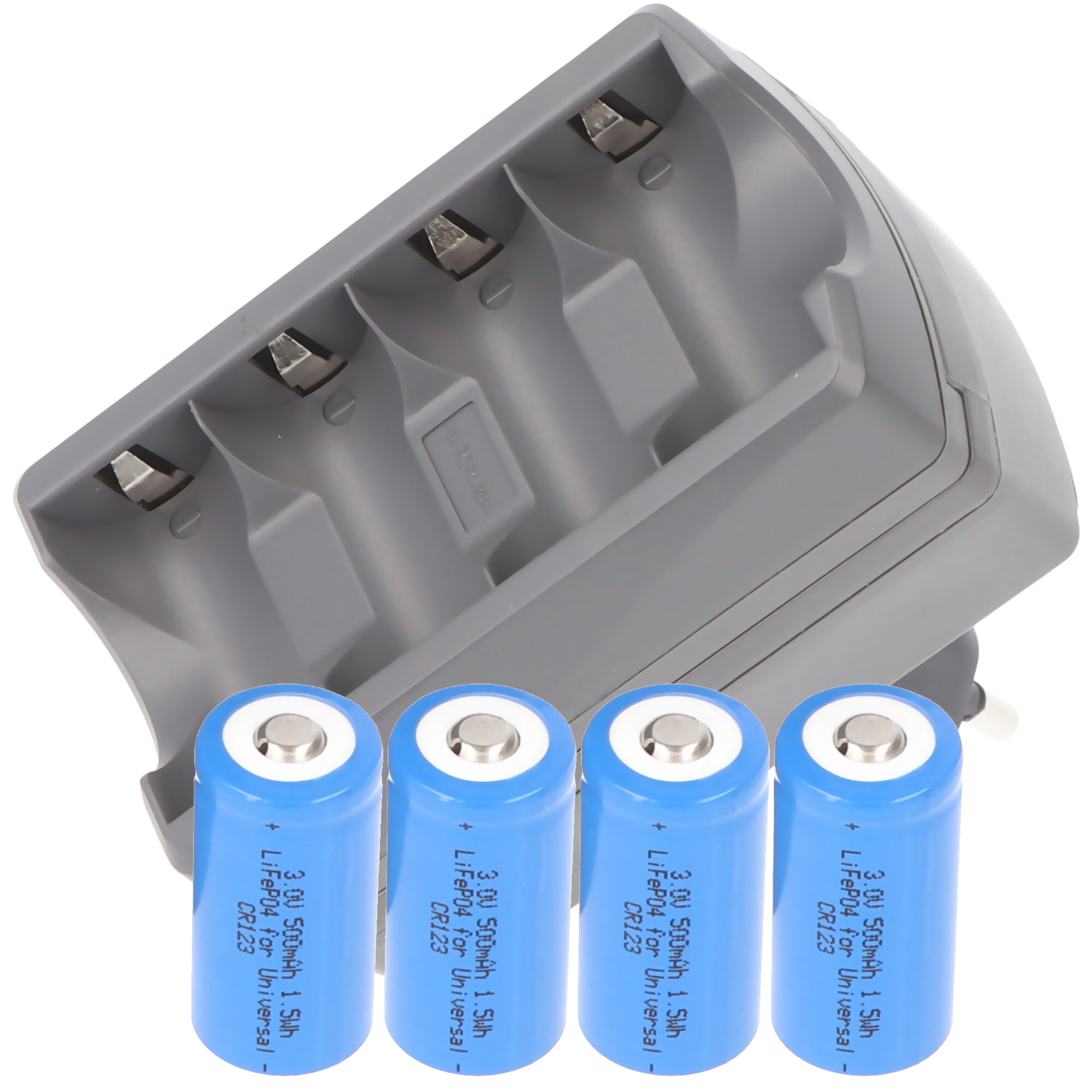 Batterie Li-ion CR123A 2 pièces avec jusqu'à 760 mAh et chargeur USB avec  grand écran, avec courant de charge jusqu'à 0,5 Ah, Chargeurs USB, Chargeurs