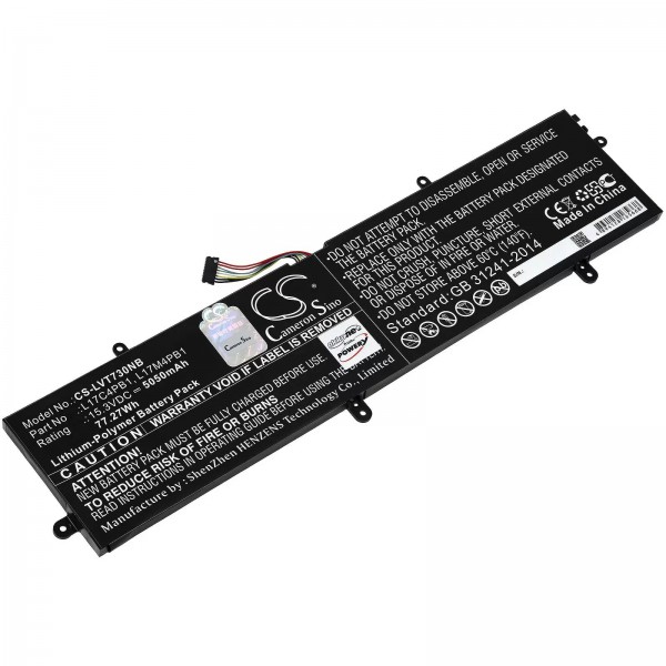 Batterie pour ordinateur portable Lenovo IdeaPad 720S-15IKB, V730-15, type L17M4PB1 etc. - 15,3 V - 5050 mAh