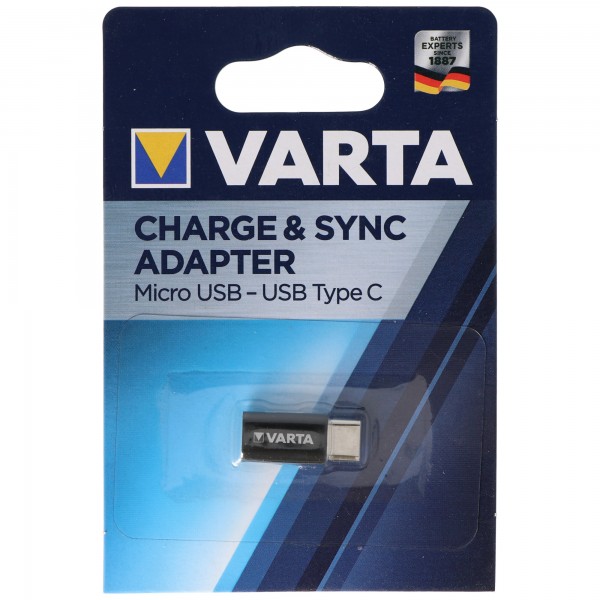 Adaptateur Varta Micro-USB de Micro-USB vers USB Type C Charge & Sync Adapter 57945101401