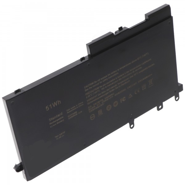 Batterie adaptée pour Dell Latitude 5280, 5480, Li-Polymer, 11.4V, 4470mAh, 51Wh