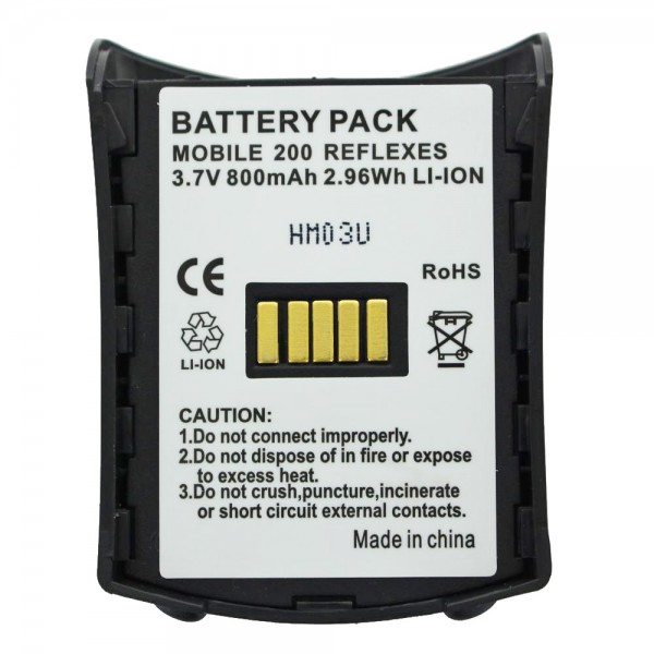 Batterie compatible pour Alcatel Reflexes 200, 3.7 Volt 800mAh Litihum-Ion batterie 3BN67137AA