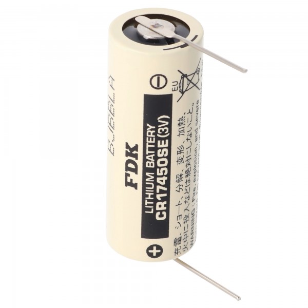 Batterie Lithium Sanyo CR17450SE Taille A, avec plage de soudure, neuve de FDK