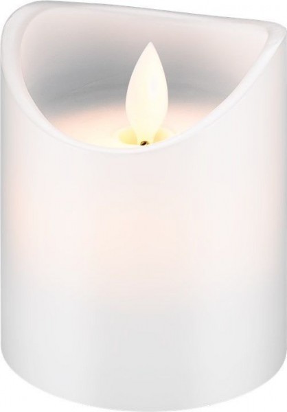 Lot de 10 12,5 et 15 cm de hauteur Goobay Lot de 3 bougies LED en cire véritable Blanc 