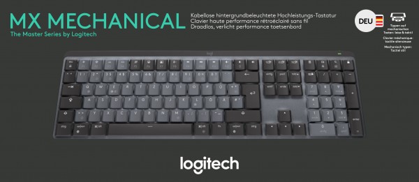 Logitech MX Mechanical Clavier Sans Fil Rétroéclairé Performant