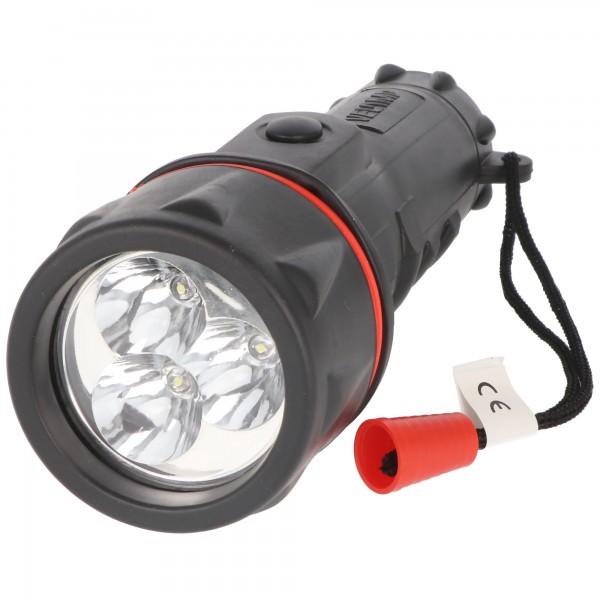 Lampe de poche en caoutchouc Velamp LED 2 x D