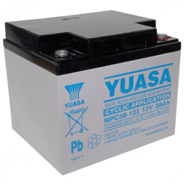 Batterie au plomb Yuasa NPC38-12i avec borne à vis M6 12V, 38000mAh