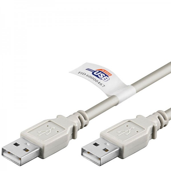 Câble USB 2.0 haute vitesse avec un connecteur mâle à mâle, longueur 3 mètres