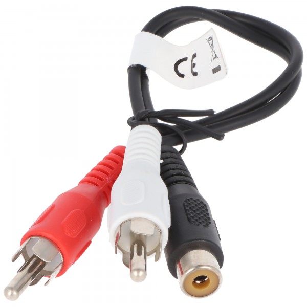 Câble audio-vidéo 0,2 m 1 x connecteur RCA> 2 x prise RCA