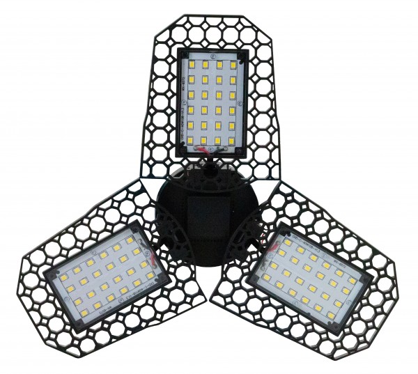 Éclairage d'aile de garage Maximus M-PAN-008 2400 lumens, 20 watts, 3 x bras flexibles pour l'alignement du faisceau lumineux