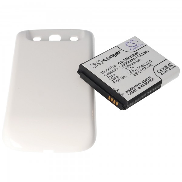 Batterie pour Samsung Galaxy S III, GT-I9300, couvercle marbre-w