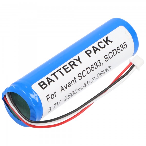 Batterie adaptée pour Philips Avent SCD833, SCD835, Li-ion, 3,7 V, 2600 mAh, 9,6 Wh