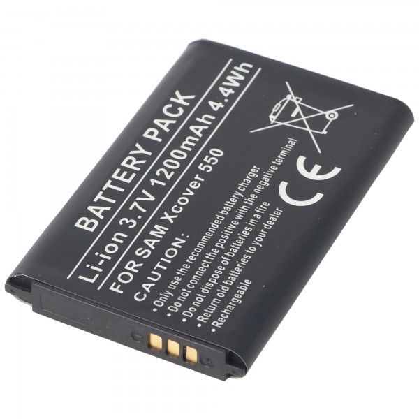 Batterie pour Samsung Xcover 550, Li-ion, 3.7V, 1200mAh, 4.4Wh