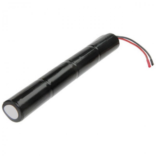 Batterie éclairage de secours L1x4 Saft VNT C avec câble 10cm avec fil ouvert 4,8V, 2500mAh