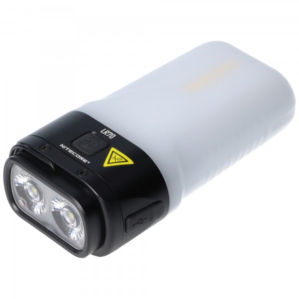 Lampe de poche LED Nitecore LR70, combine lampe de poche, lanterne de camping et batterie externe en un, luminosité maximale de 3 000 lumens