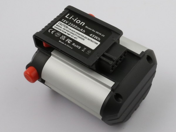 Batterie adaptée au système Gardena HeartBeat 18V, Li-ion, 18V, 2500mAh, 45Wh