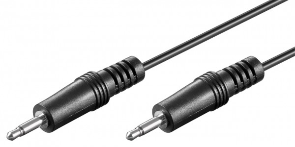 Câble de connexion audio Goobay AUX, 3,5 mm mono - fiche jack 3,5 mm (2 broches, mono) > fiche jack 3,5 mm (2 broches, mono)